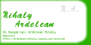 mihaly ardelean business card